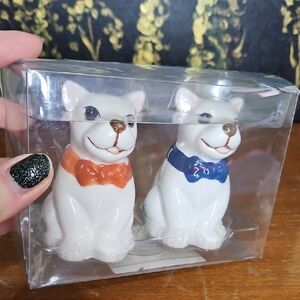 Mainstays Pair of Dog Salt And Pepper Shakers NIB